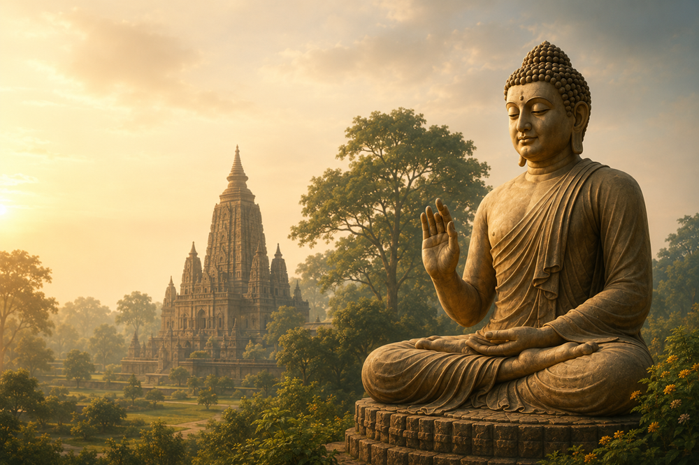 Lord Buddha seated in meditation